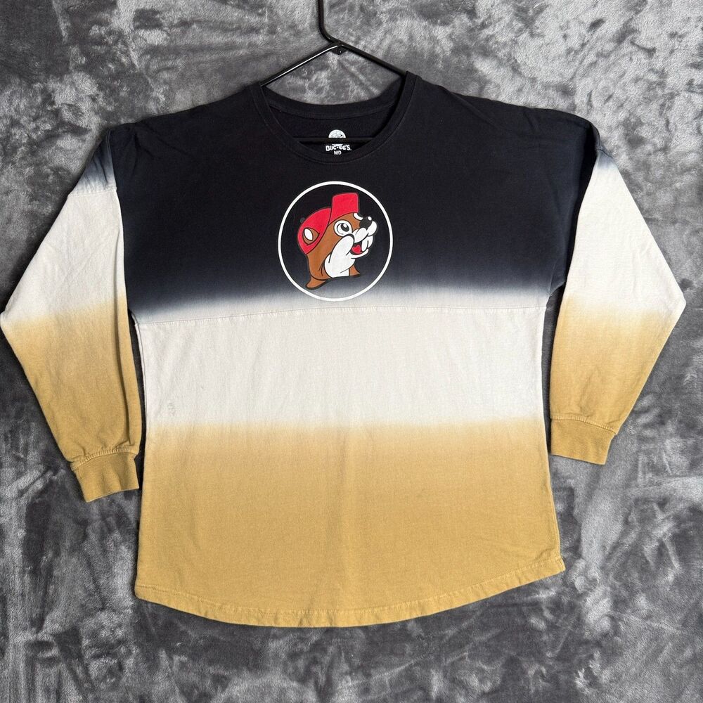 Buc-ees Spirt Jersey Long Sleeve‎ Size Medium Multi Color Beaver Buc Tooth